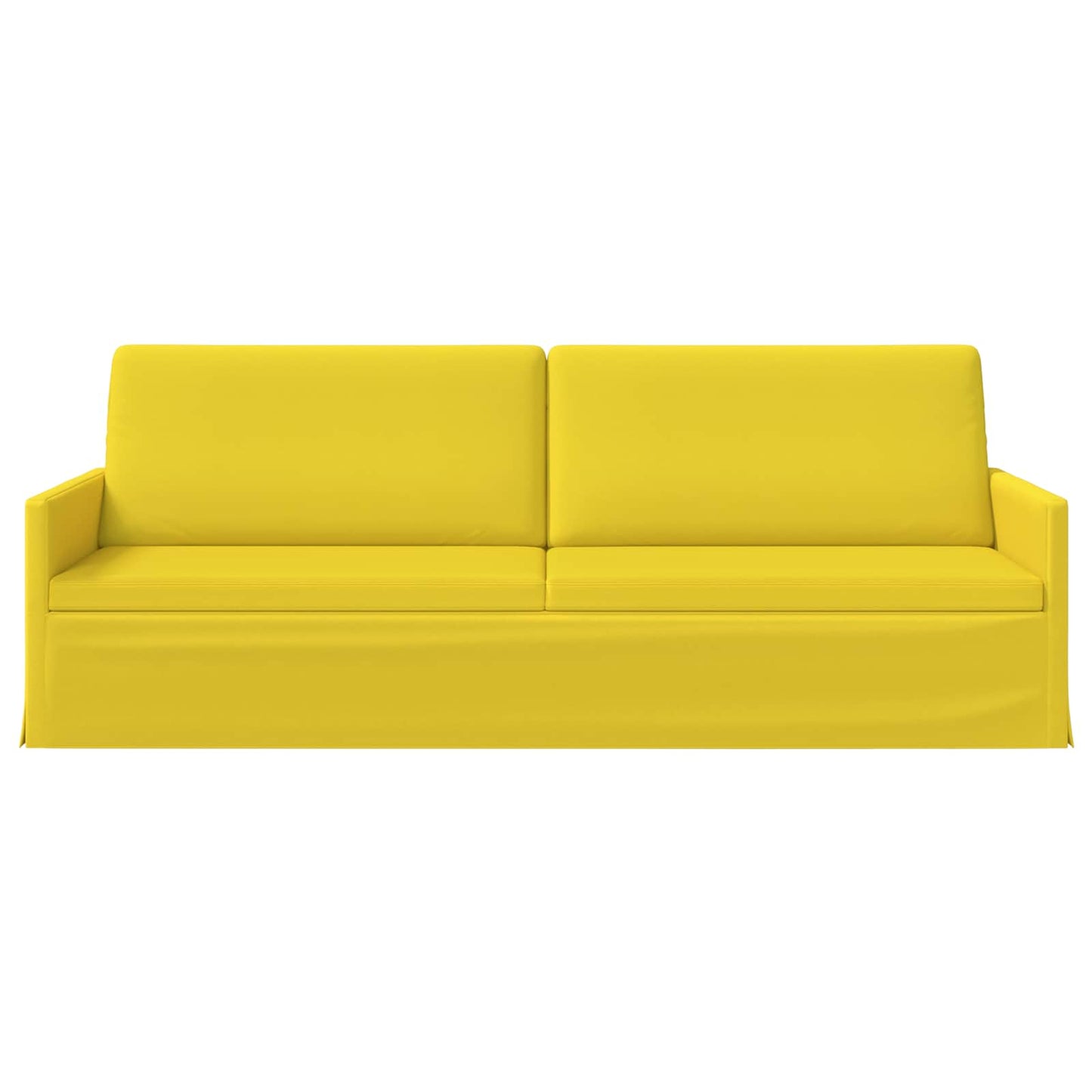 vidaXL Καθιστικό 3 ατόμων Απαλό Κίτρινο 220 x 81 x 82 εκ. Ύφασμα