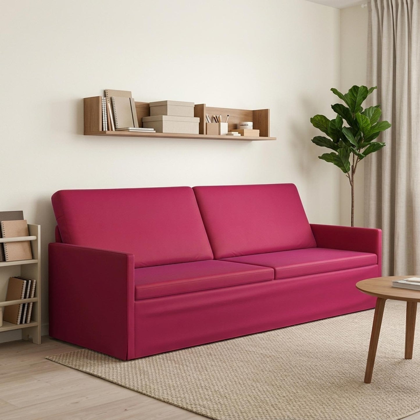 vidaXL Καθιστικό 3 ατόμων Κόκκινο 220 x 81 x 82 εκ. Βελούδο
