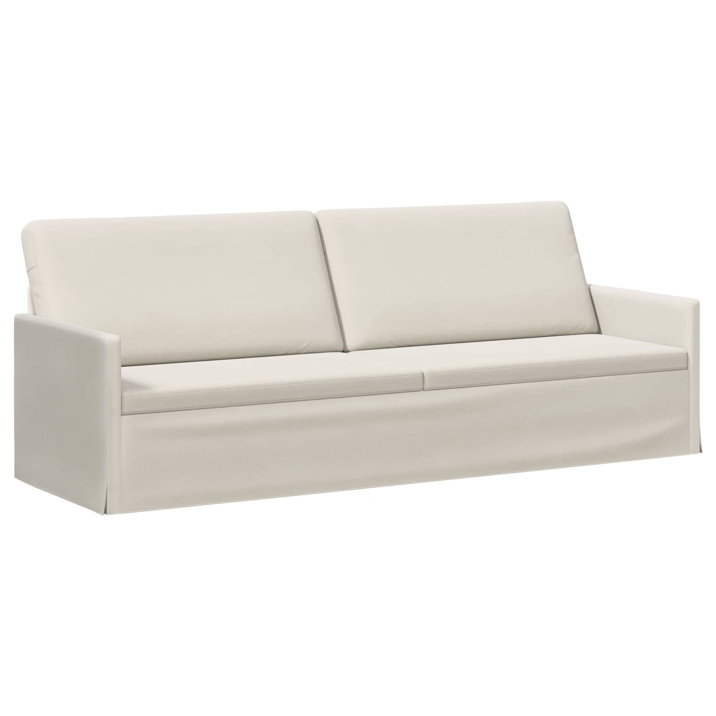 vidaXL Καθιστικό 3 ατόμων Κρεμ 220 x 81 x 82 εκ. Βελούδο