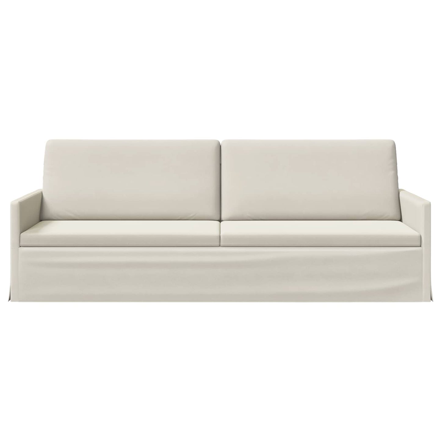 vidaXL Καθιστικό 3 ατόμων Κρεμ 220 x 81 x 82 εκ. Βελούδο