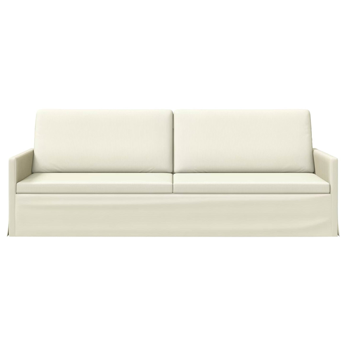 vidaXL Καθιστικό 3 ατόμων Κρεμ 220 x 81 x 82 εκ. Υφασμάτινο Κορντουρά