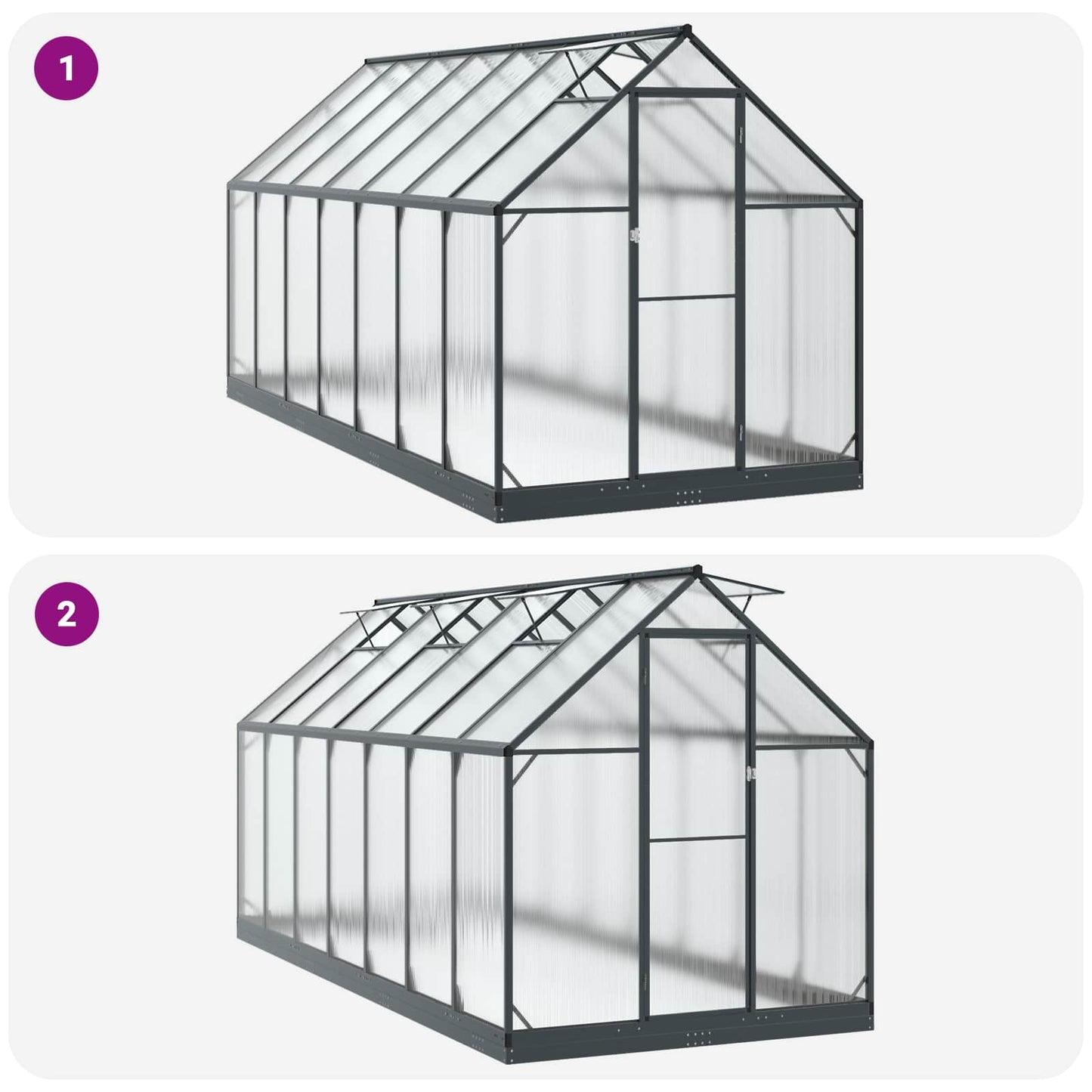 vidaXL Θερμοκήπιο Κήπου 183,5 x 423,5 x 207 εκ