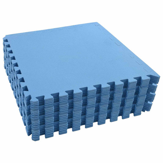 vidaXL Στρώματα Γυμναστικής Παζλ 24 pcs Μπλε 8,64 τ.μ. Φελιζόλ EVA