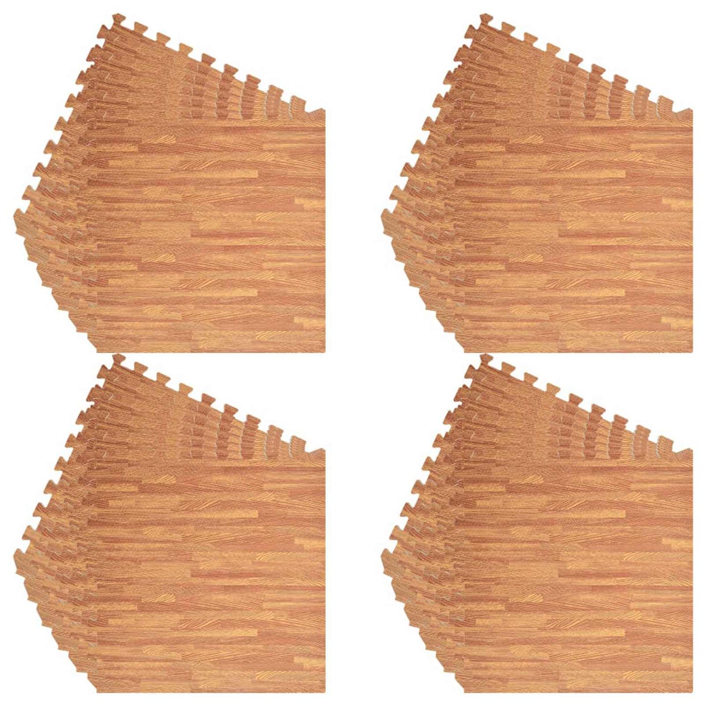 vidaXL Χαλάκι για Πισίνα 24 pcs ξύλο 8,64 τ.μ. Φελιζόλ EVA