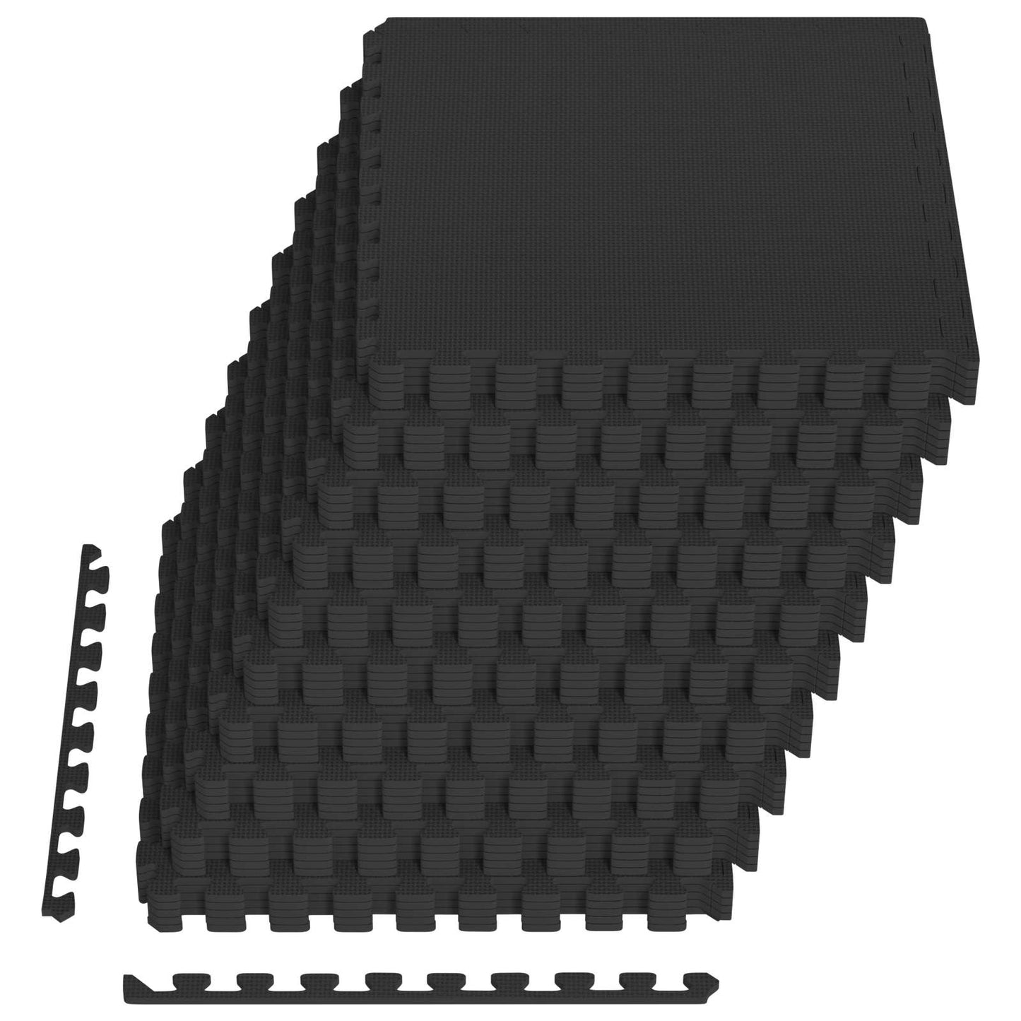 vidaXL Χαλάκι για Πισίνα 40 pcs Μαύρο 14,4 τ.μ. Φελιζόλ EVA