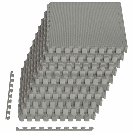 vidaXL Χαλάκι για Πισίνα 40 pcs Γκρι 14,4 τ.μ. Φελιζόλ EVA