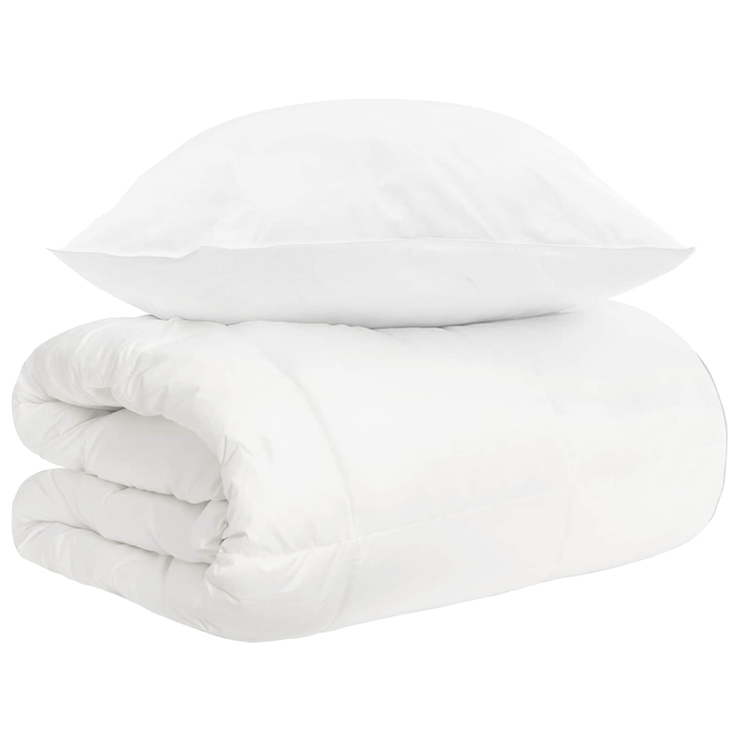 vidaXL Σετ Παπλωμάτων 2 τμχ. Λευκό Ίνες μπαμπού