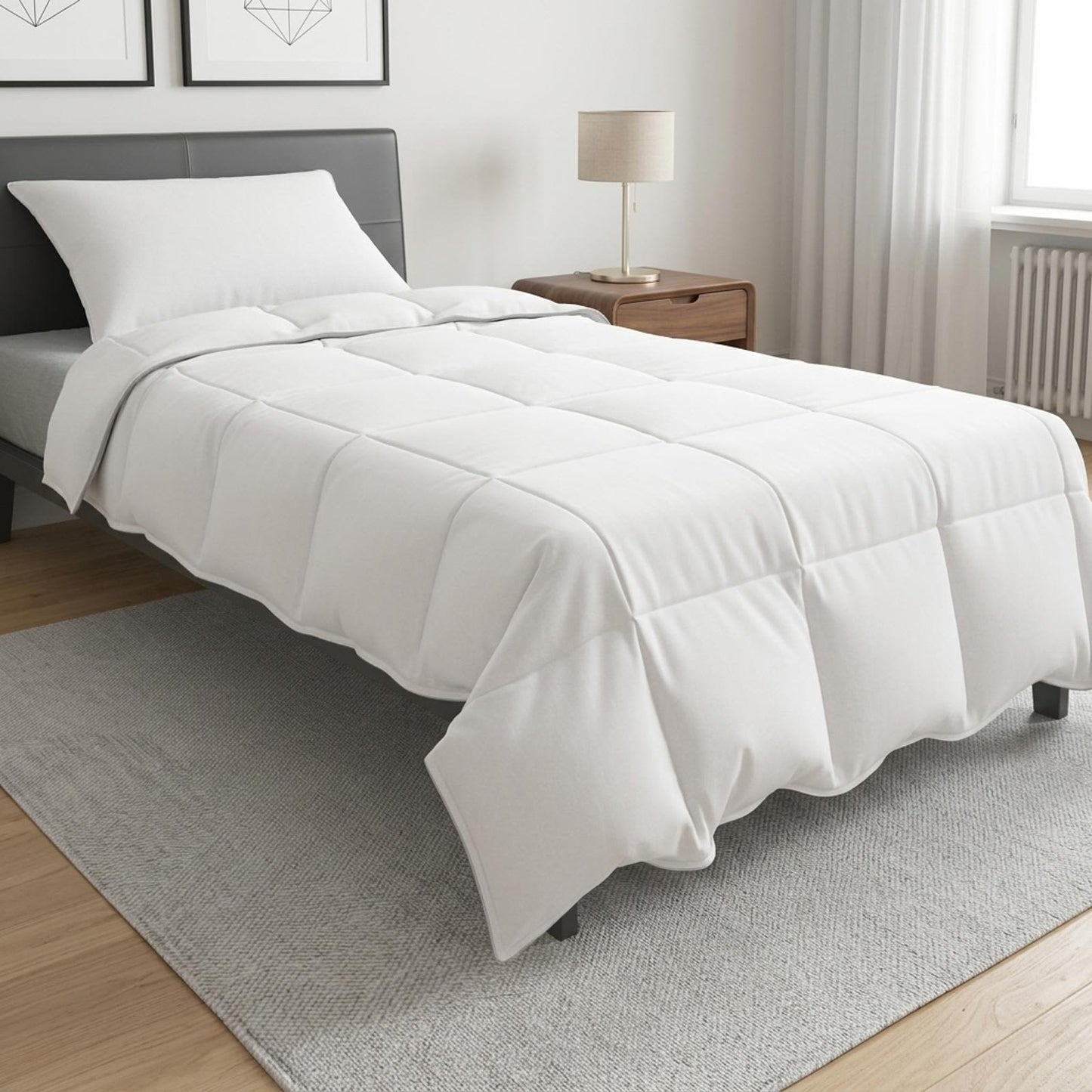 vidaXL Σετ Παπλωμάτων 2 τμχ. 155 x 200 cm Όλες οι εποχές Μπαμπού Λευκό