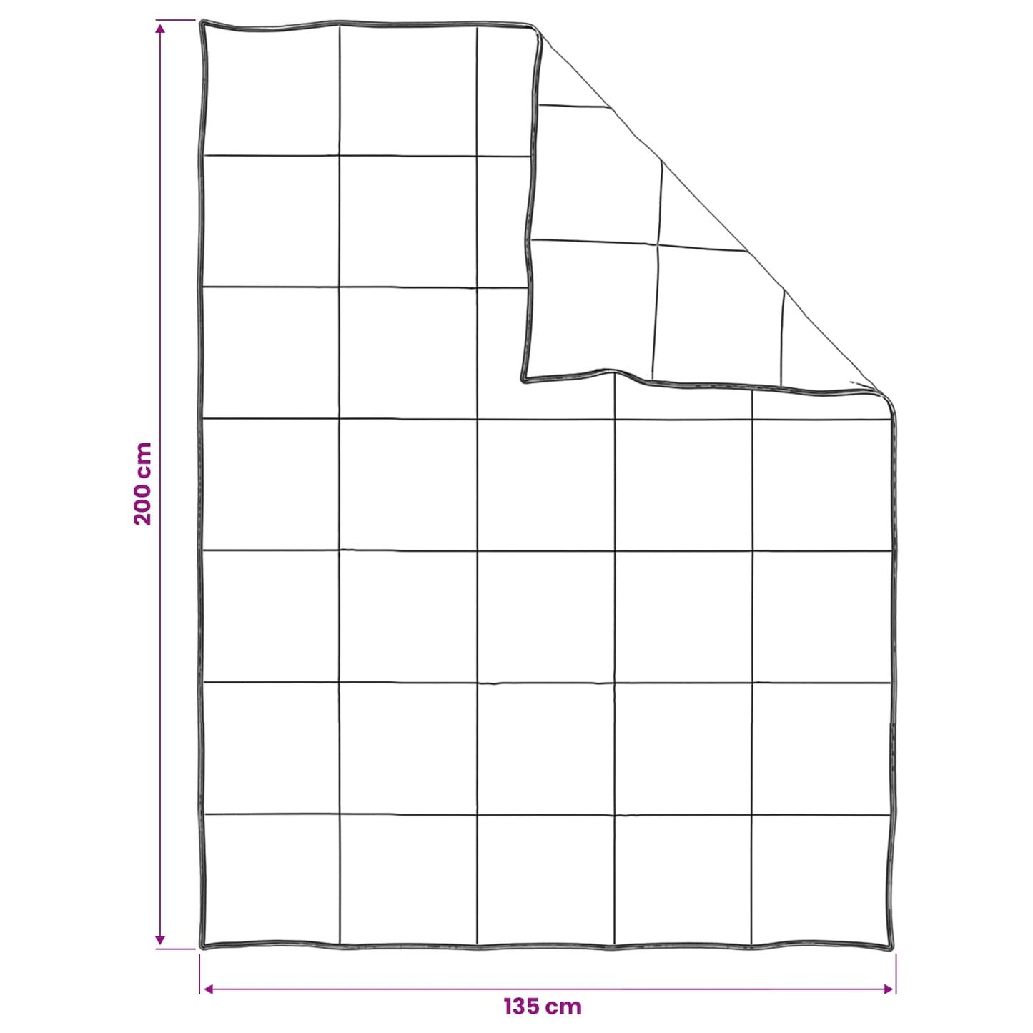 vidaXL Σετ Παπλωμάτων 2 τμχ. 135 x 200 cm Χειμώνας Μπαμπού Λευκό