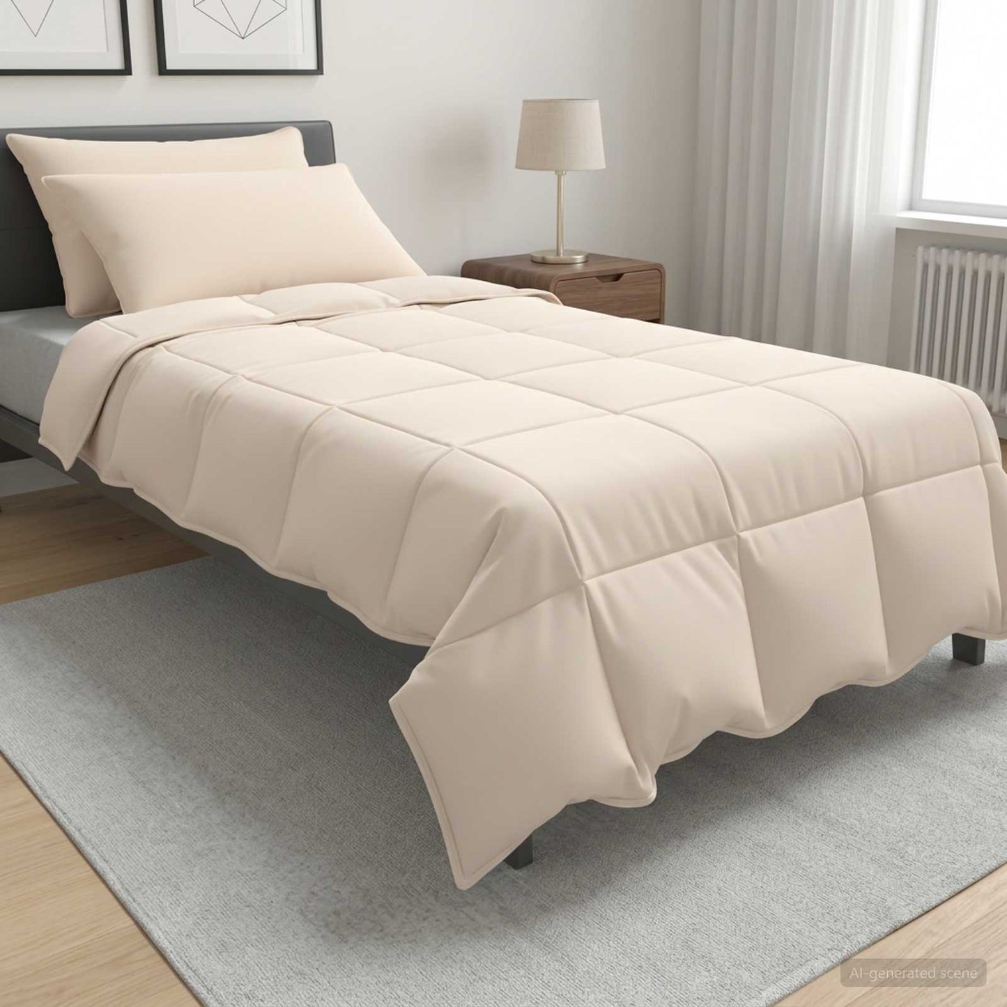 vidaXL Σετ Παπλωμάτων 2 τμχ. 135 x 220 εκ. Όλες οι εποχές Ίνα Καπόκ