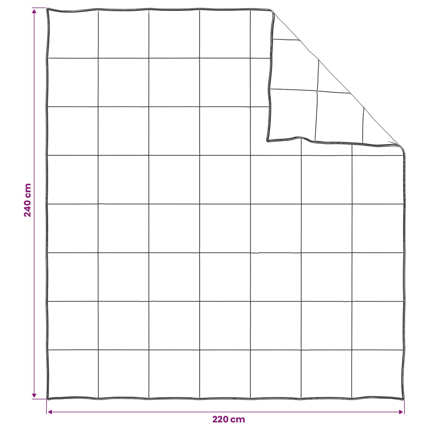 vidaXL Σετ Παπλωμάτων 2 τμχ. 240 x 220 cm Όλες οι εποχές Ίνα Καπόκ