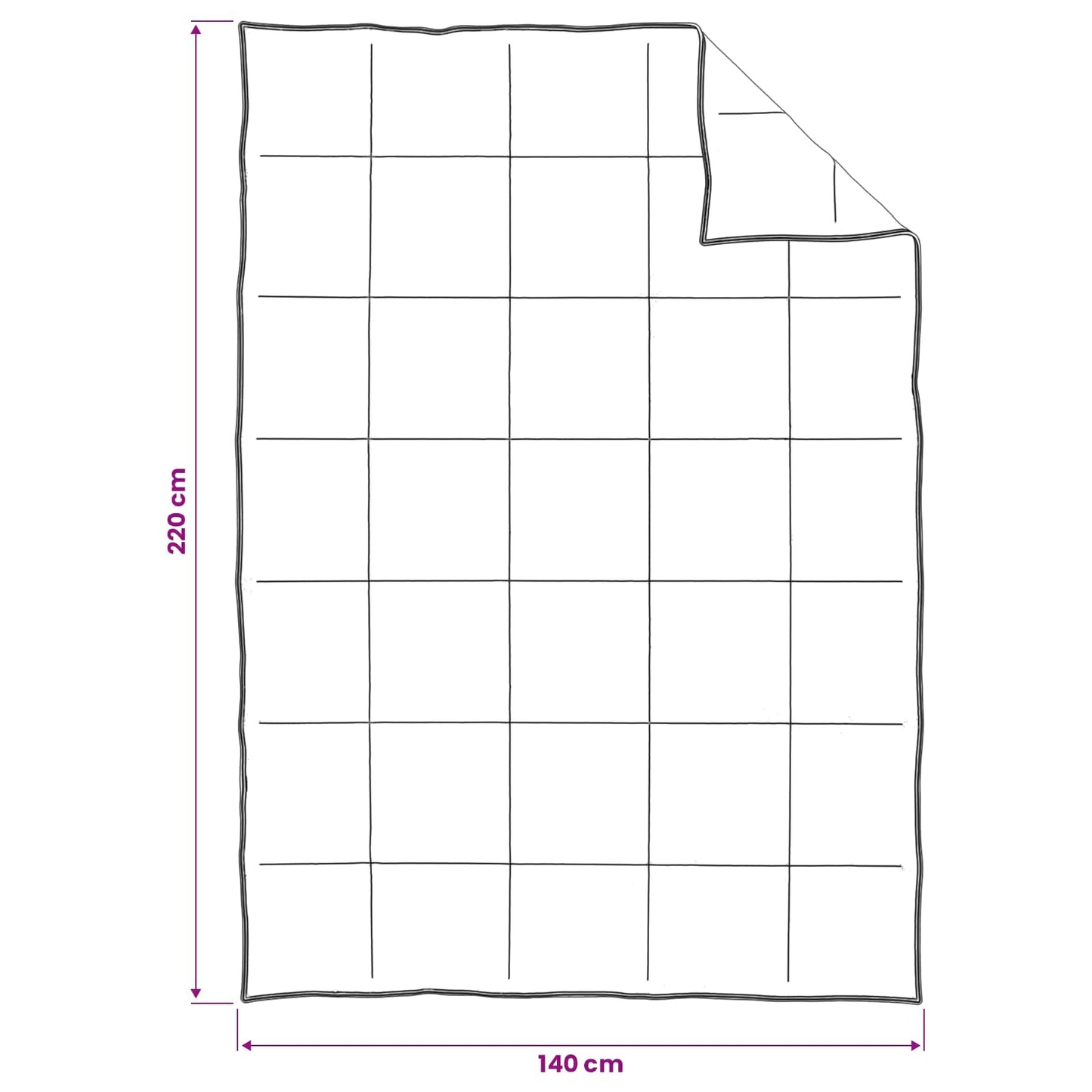 vidaXL Σετ Παπλωμάτων 2 τμχ. 140 x 220 cm 250 gsm Φυσικός Καπόκ Μπεζ