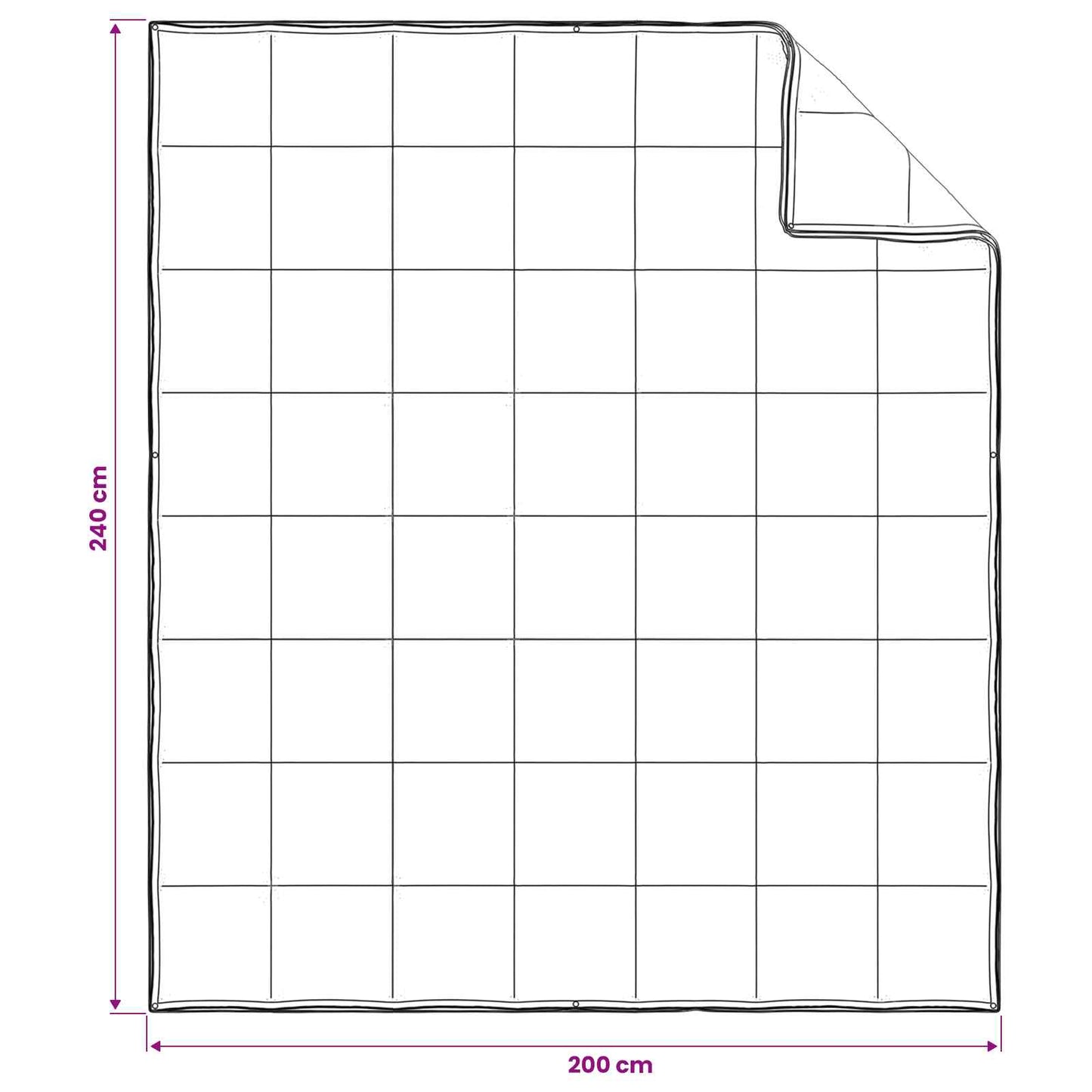 vidaXL Σετ Παπλωμάτων 2 τμχ. 200 x 240 cm Καποκ και Πολυεστέρας Μπεζ