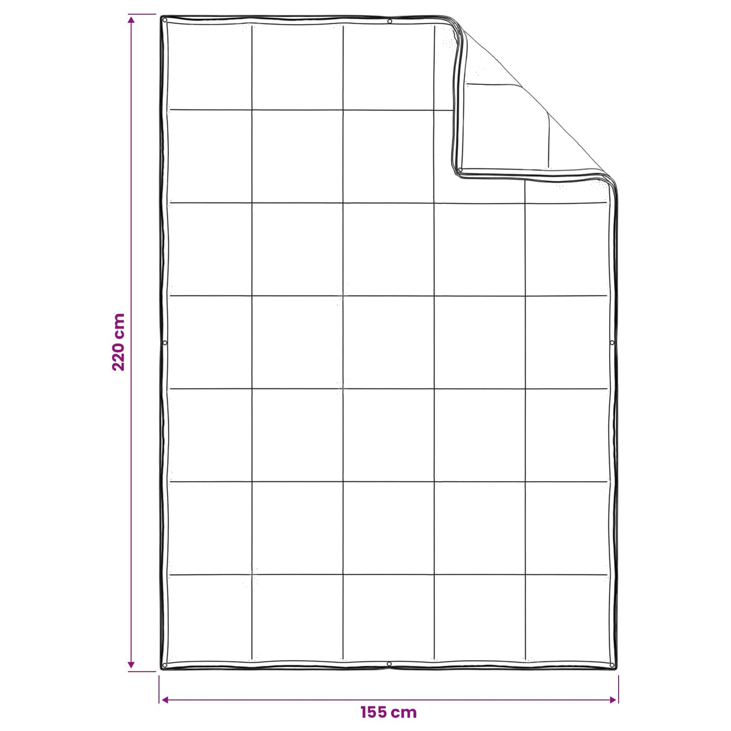 vidaXL Σετ Παπλωμάτων 2 τμχ. 155 x 220 cm Καποκ και Πολυεστέρας Μπεζ