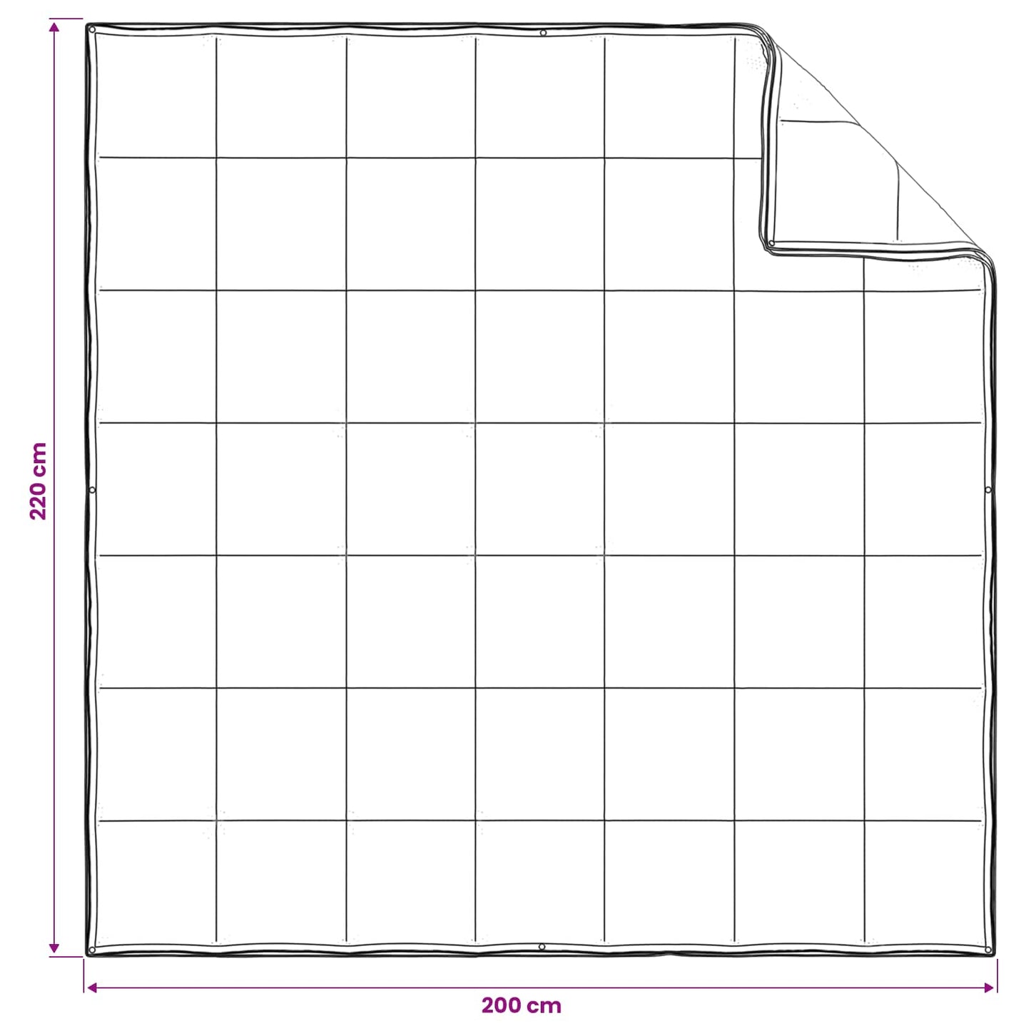 vidaXL Σετ Παπλωμάτων 2 τμχ. 200 x 220 cm Καποκ και Πολυεστέρας Μπεζ