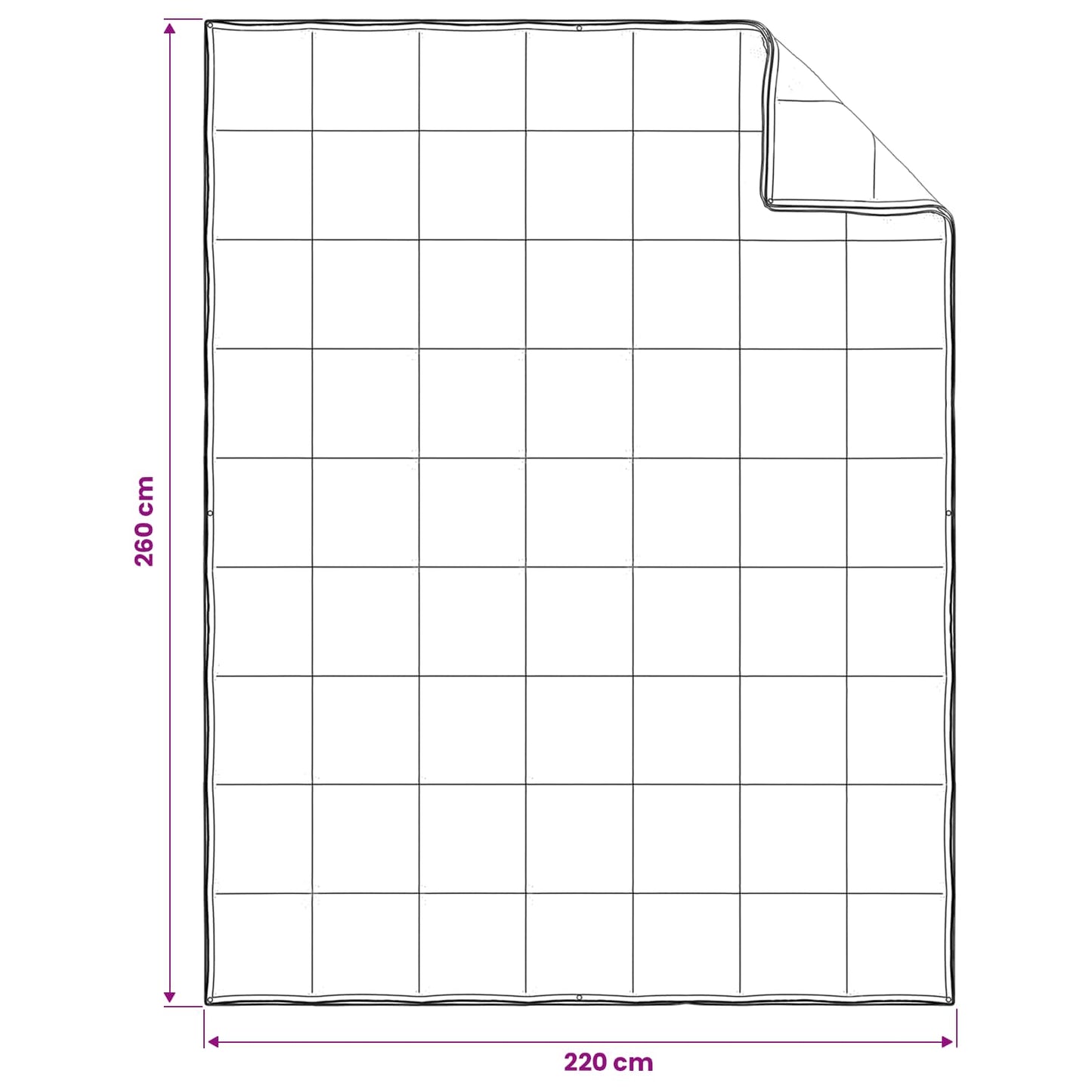 vidaXL Σετ Παπλωμάτων 2 τμχ. 260 x 220 εκ. Καποκ και Πολυεστέρας Μπεζ