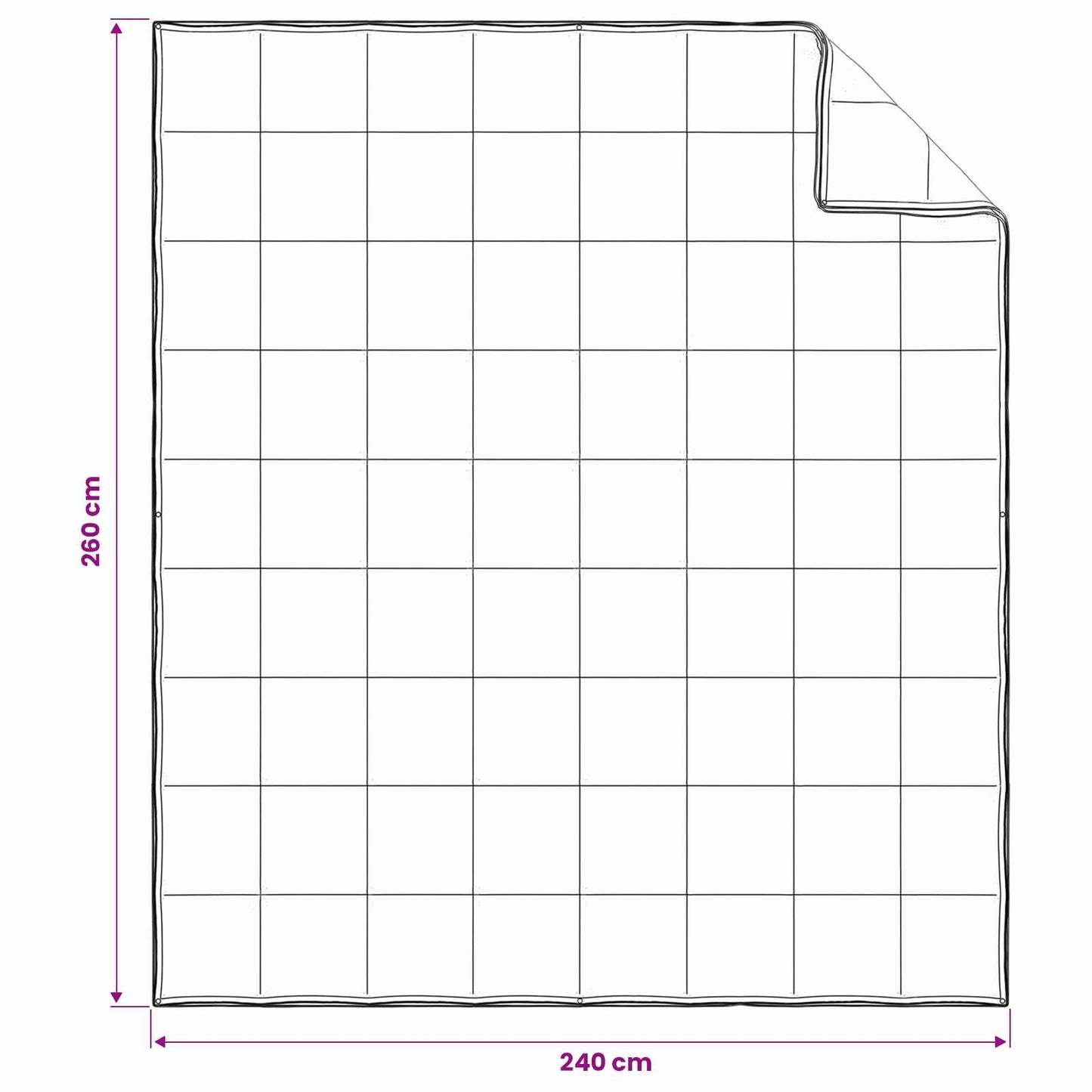 vidaXL Σετ Παπλωμάτων 2 τμχ. 260 x 240 εκ. Καποκ και Πολυεστέρας Μπεζ