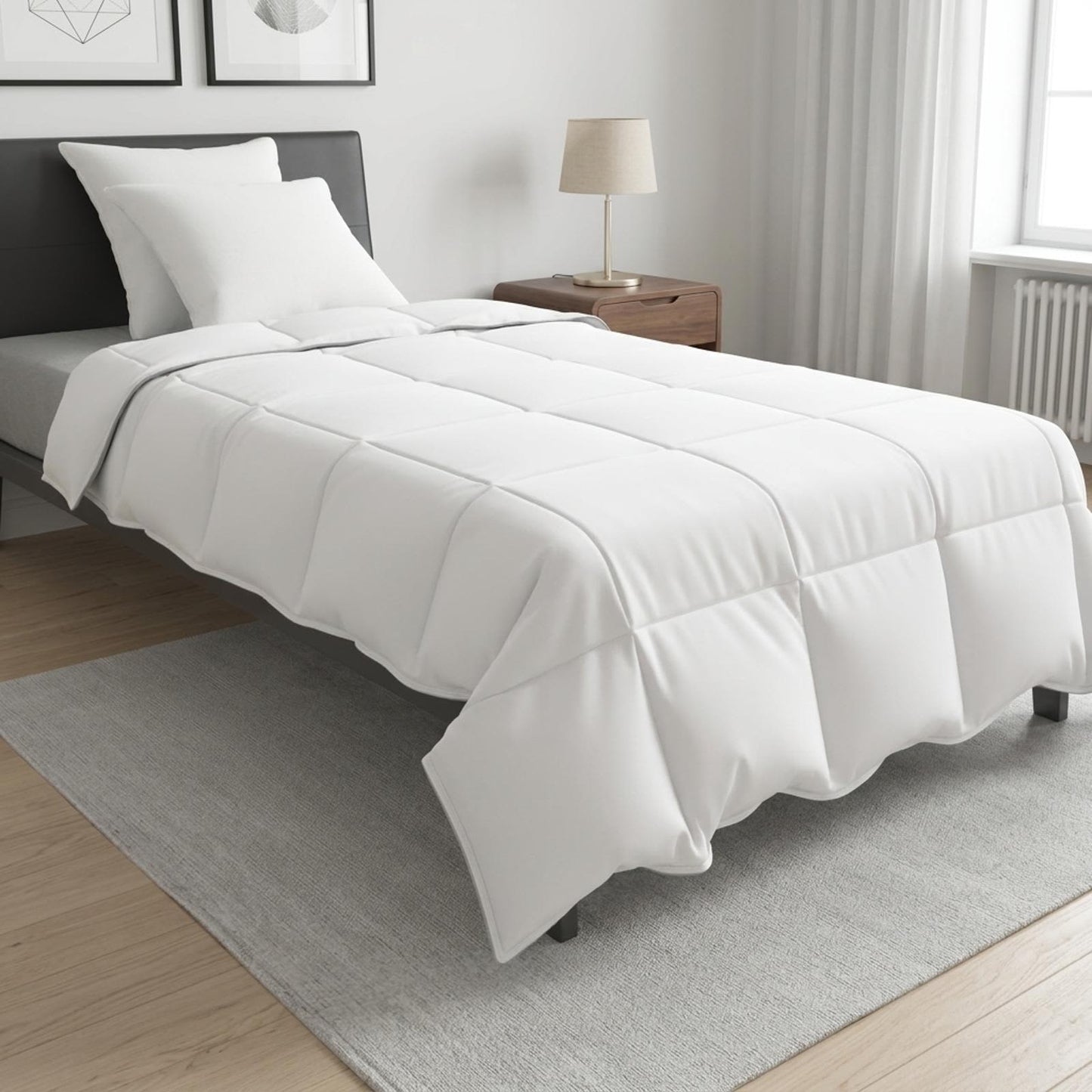 vidaXL Σετ πάπλωμα 155 x 220 cm Όχι Βαμβάκι, Μπαμπού, Πολυεστέρας
