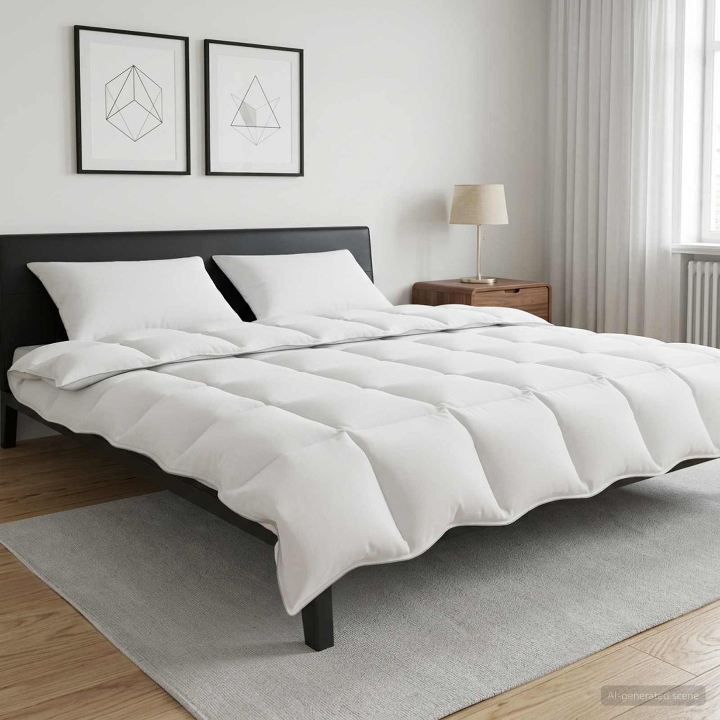 vidaXL Σετ Παπλωμάτων 2 τμχ. 200 x 220 cm Καλοκαίρι 150 gsm Λευκό
