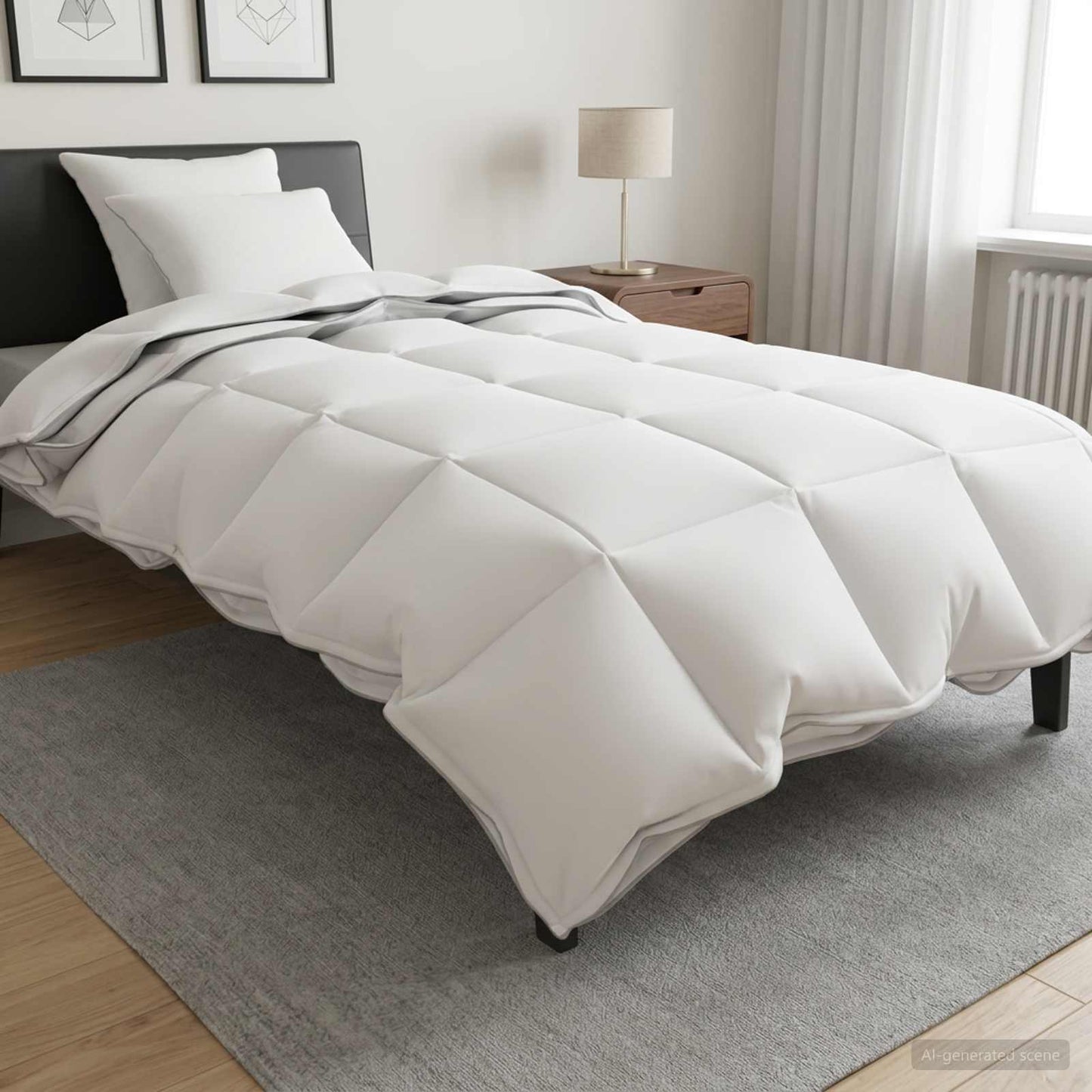 vidaXL Σετ Παπλωμάτων 3 τμχ. 140 x 220 cm Όλες οι εποχές Μπαμπού Λευκό