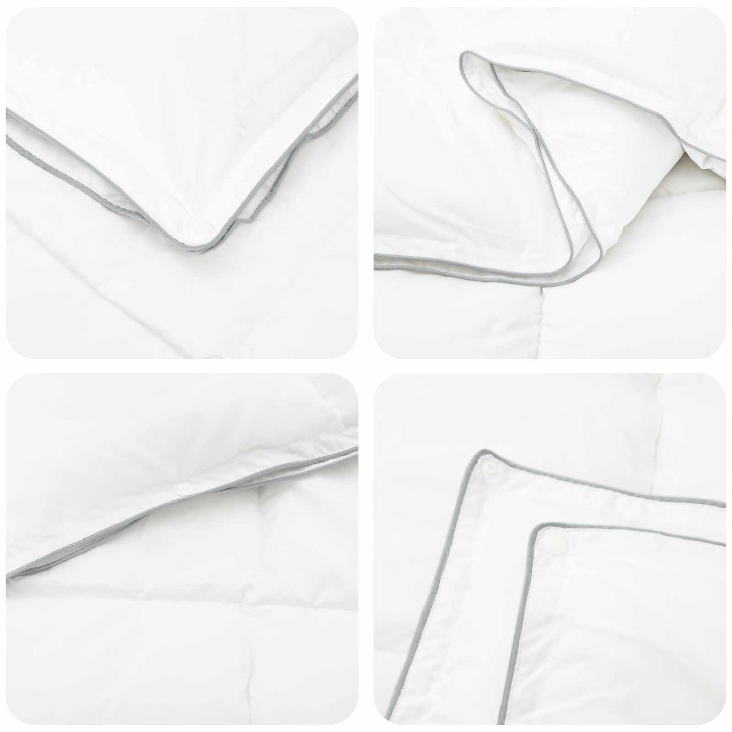 vidaXL Σετ Παπλωμάτων 3 τμχ. 155 x 220 cm Όλες οι εποχές Μπαμπού Λευκό