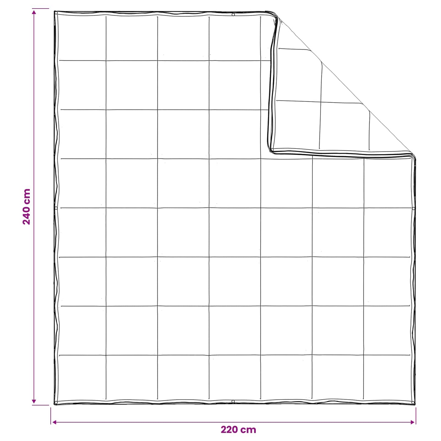 vidaXL Σετ Παπλωμάτων 3 τμχ. 240 x 220 cm Όλες οι εποχές Μπαμπού Λευκό