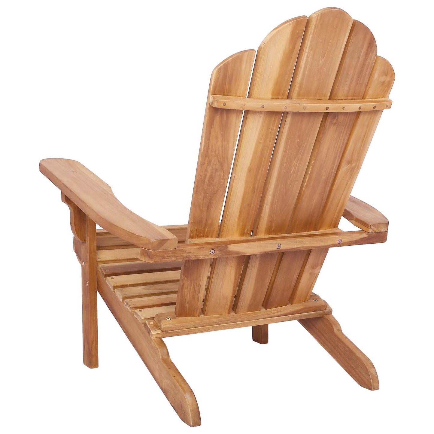 vidaXL Κήπος Πολυθρόνα Adirondack Φυσικό Στερεό Ξύλο Τίκ