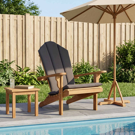 vidaXL Κήπος Πολυθρόνα Adirondack Φυσικό Στερεό Ξύλο Τίκ