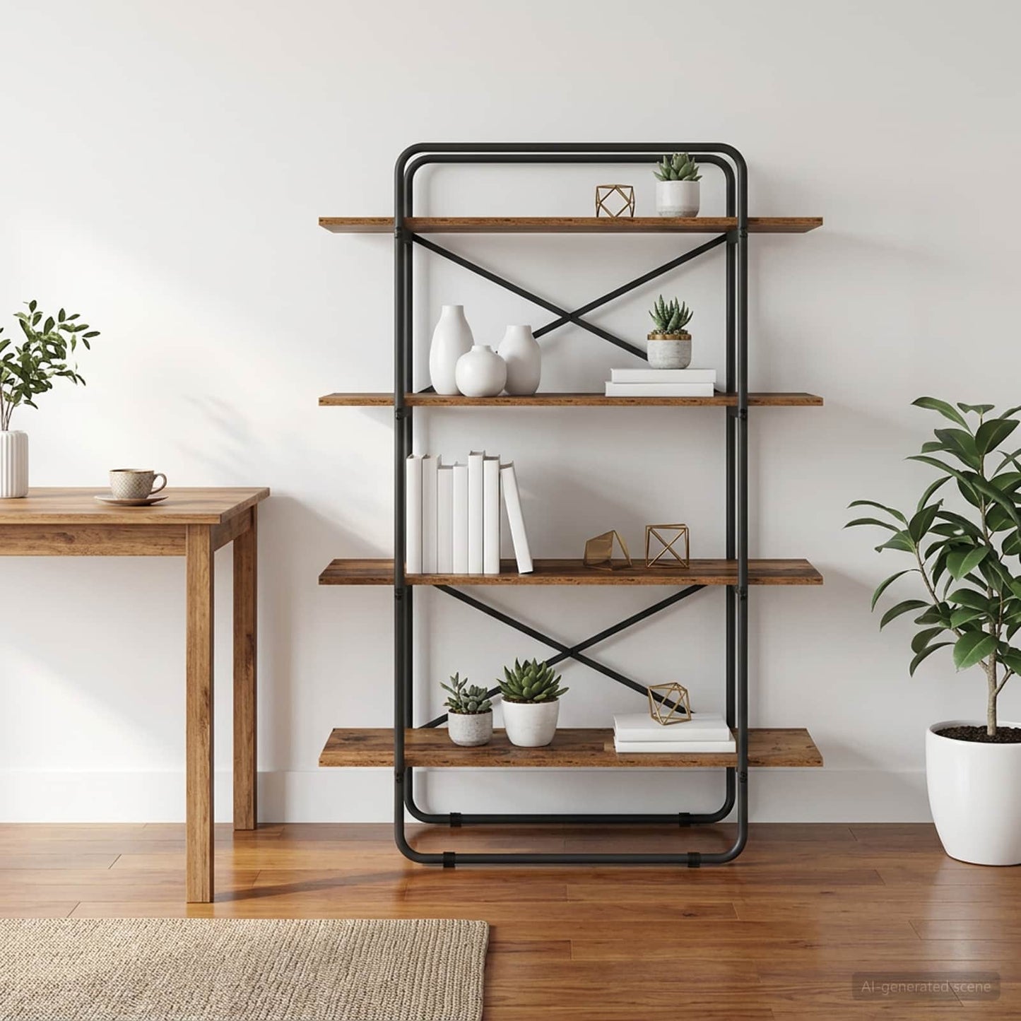 vidaXL Ράφι Βιβλίων 4 επίπεδα 100 x 35 x 140 εκ. PB Ξύλο δρυός