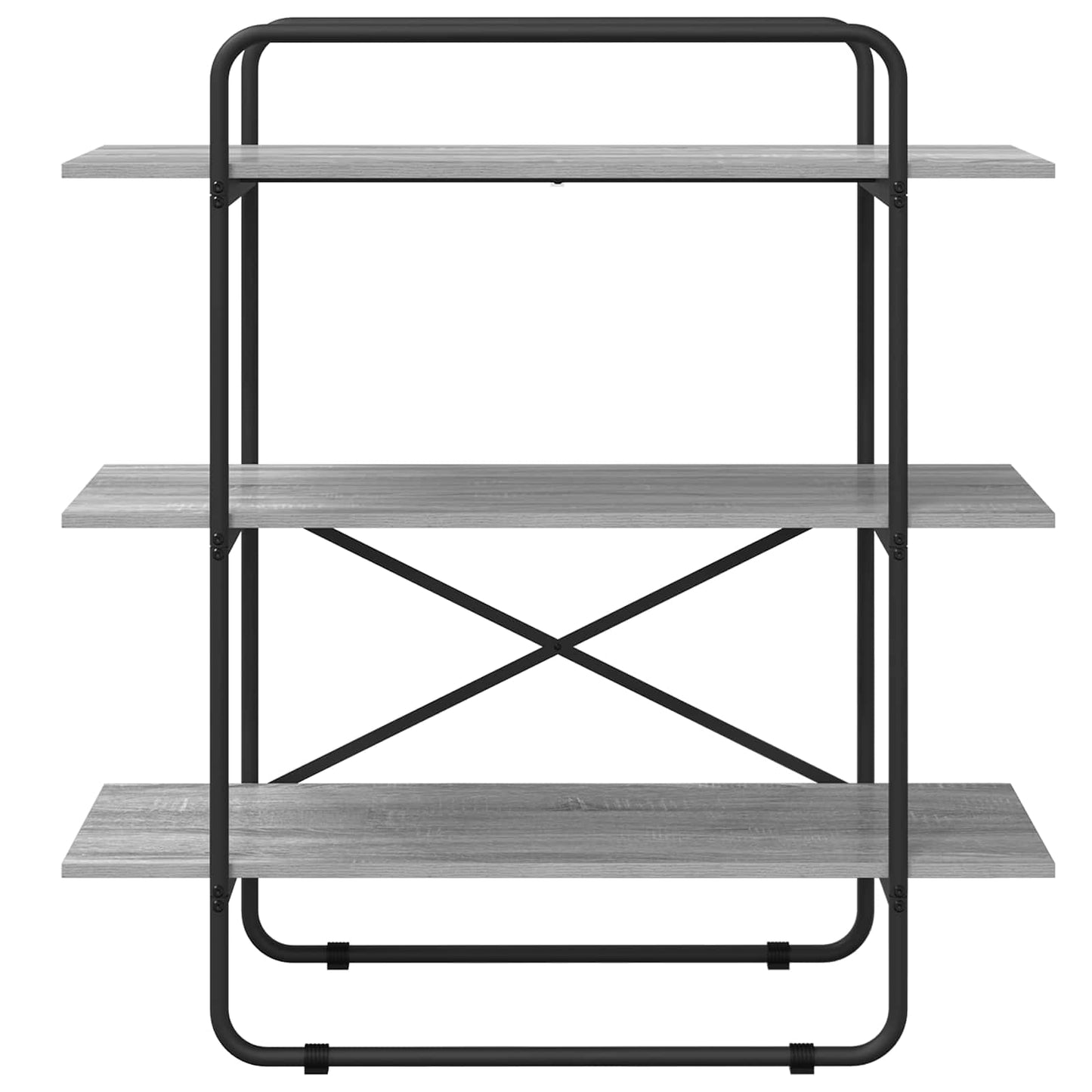 vidaXL Ράφι Βιβλίων 3 επίπεδα 100 x 35 x 105 εκ. PB Γκρι Sonoma