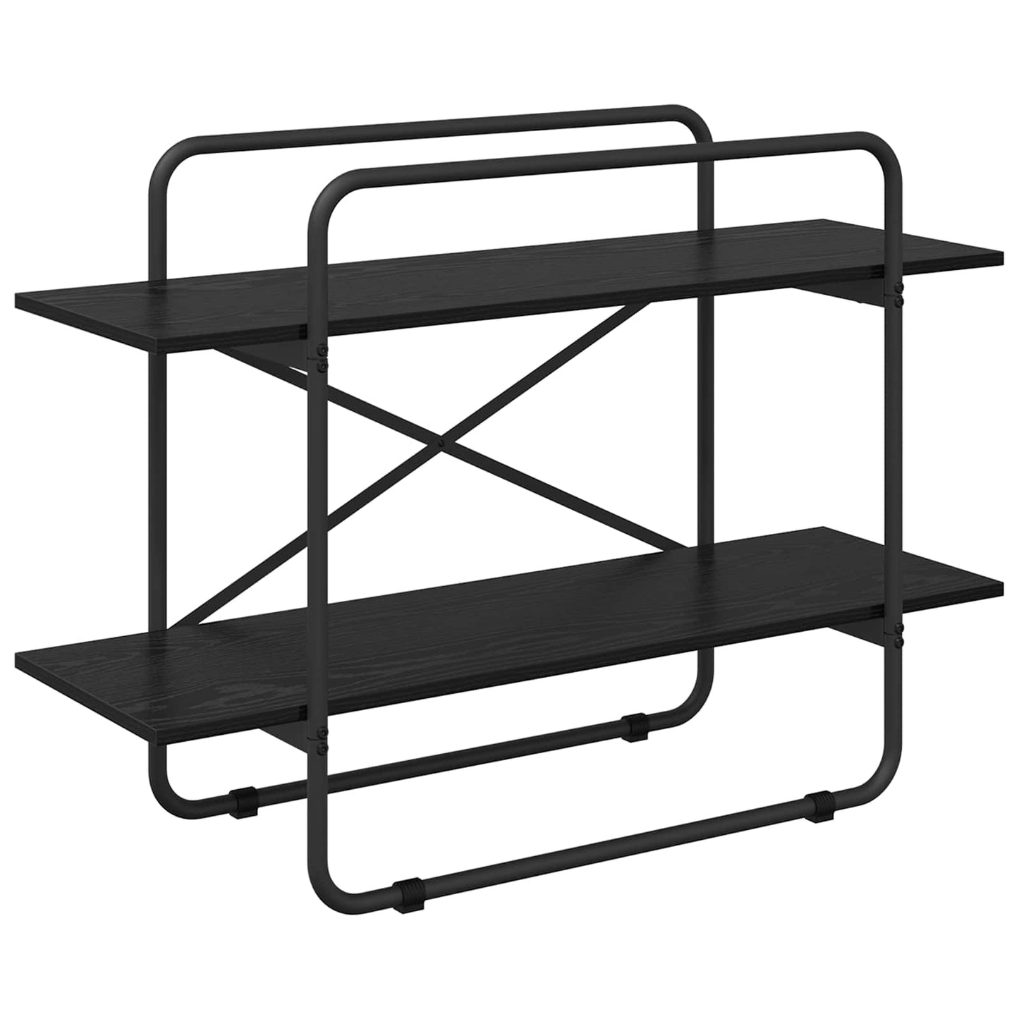 vidaXL Ράφι Βιβλίων 2 επίπεδα 100 x 35 x 70 εκ. PB Μαύρη Δρυς