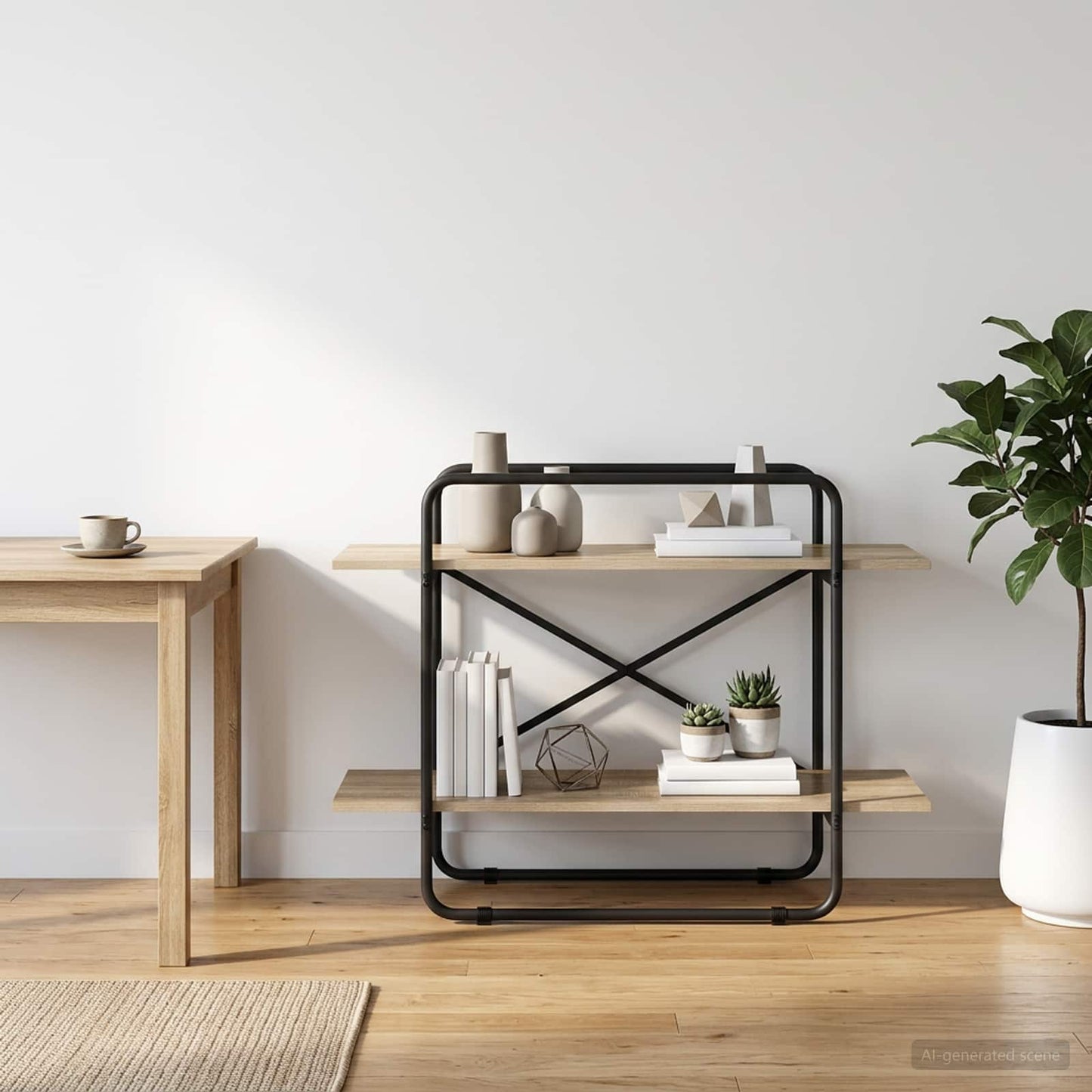 vidaXL Ράφι Βιβλίων 2 επίπεδα 100 x 35 x 70 εκ. PB Sonoma Δρυς
