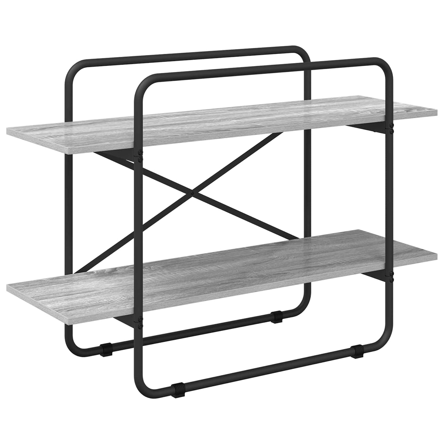 vidaXL Ράφι Βιβλίων 2 επίπεδα 100 x 35 x 70 εκ. PB Γκρι Sonoma