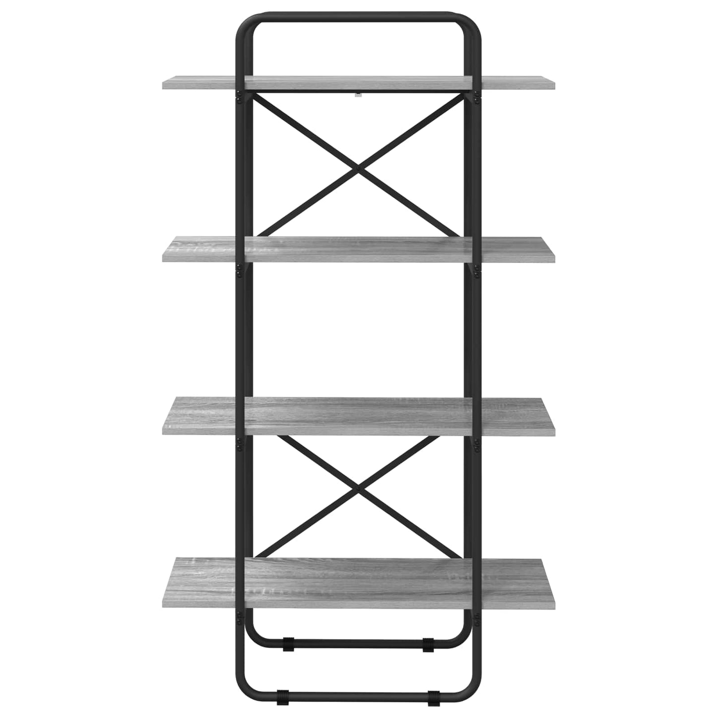 vidaXL Ράφι Βιβλίων 4 επίπεδα 80 x 35 x 140 εκ. PB Γκρι Sonoma