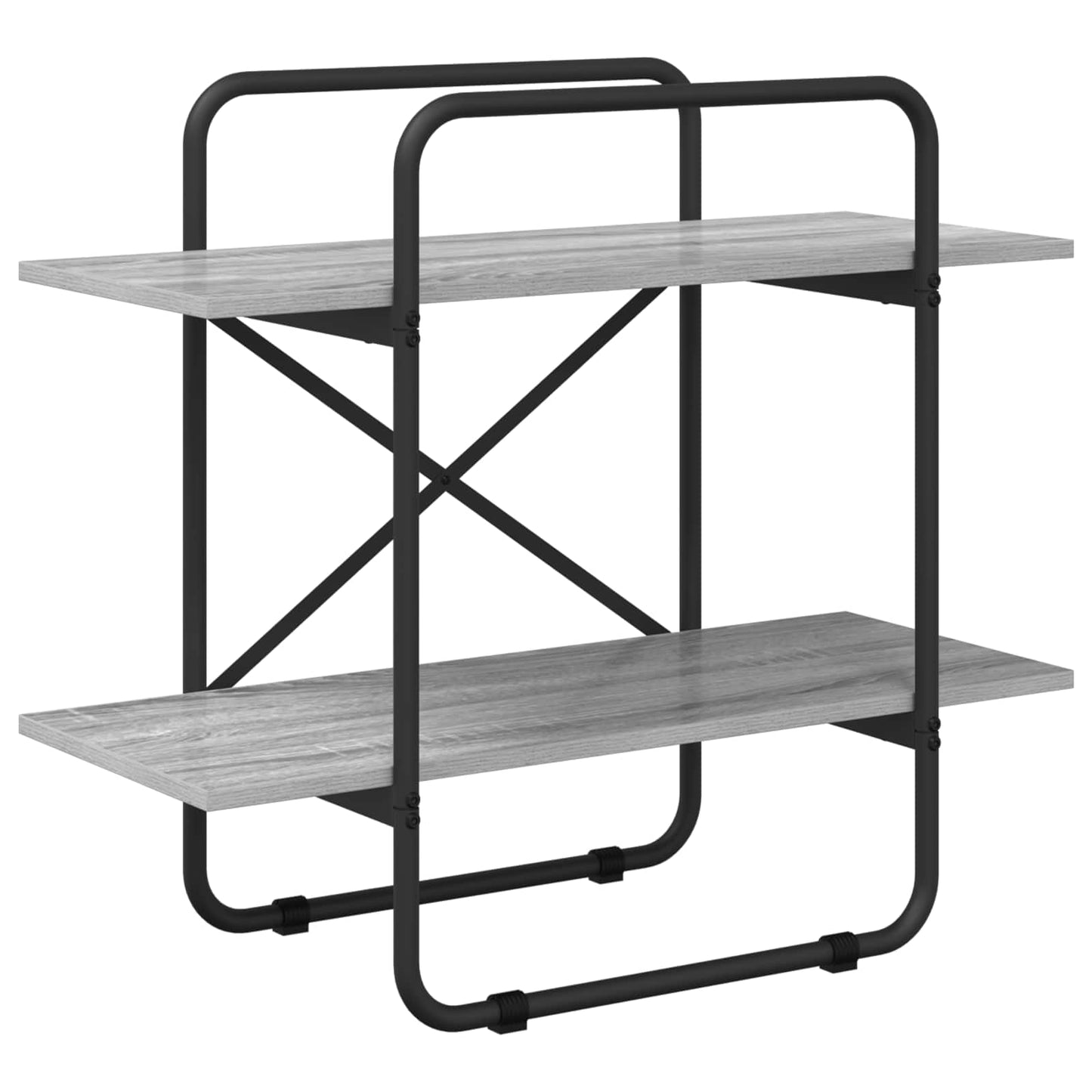 vidaXL Ράφι Βιβλίων 2 επίπεδα 80 x 35 x 70 εκ. PB Γκρι Sonoma
