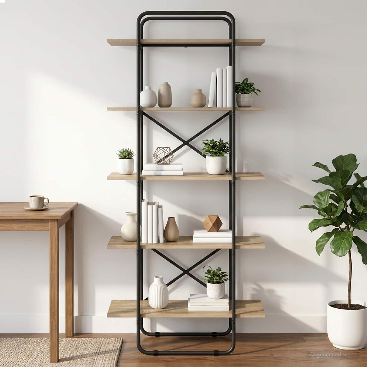 vidaXL Ράφι Βιβλίων 5 επίπεδα 60 x 35 x 175,5 εκ. PB Sonoma Δρυς