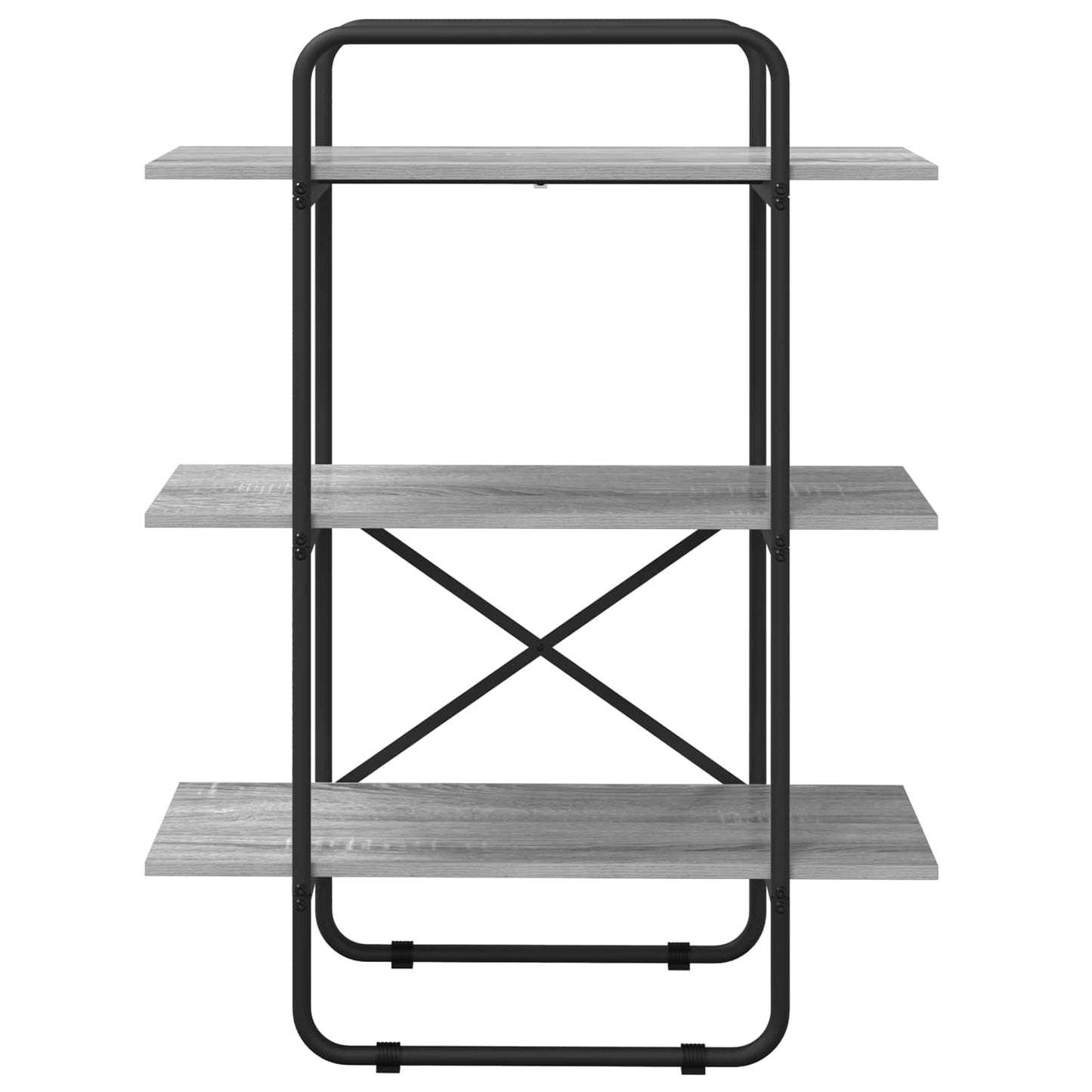 vidaXL Ράφι Βιβλίων 3 επίπεδα 60 x 35 x 105 εκ PB Γκρι Sonoma