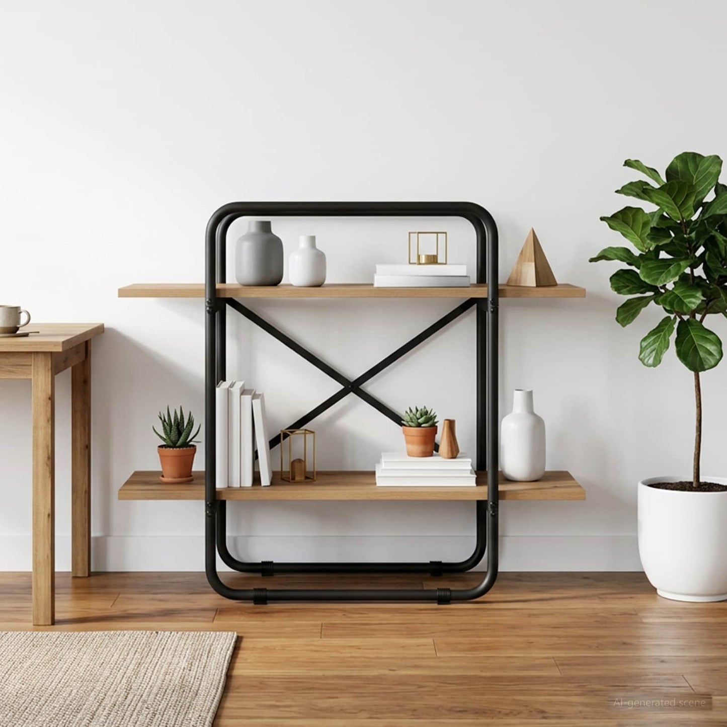 vidaXL Ράφι Βιβλίων 2 επίπεδα 60 x 35 x 70 cm PB Artisan Δρυς