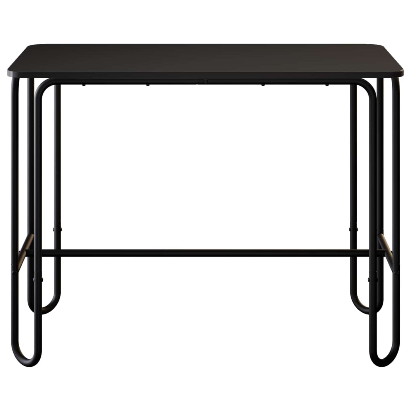 vidaXL Τραπεζαρία 100 x 50 x 75 cm Επεξεργασμένο Ξύλο Μαύρο Ορθογώνιος