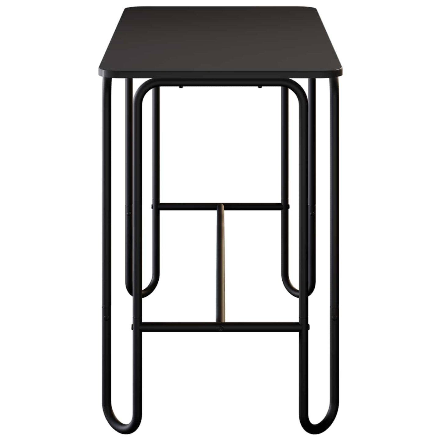 vidaXL Τραπεζαρία 100 x 50 x 75 cm Επεξεργασμένο Ξύλο Μαύρο Ορθογώνιος
