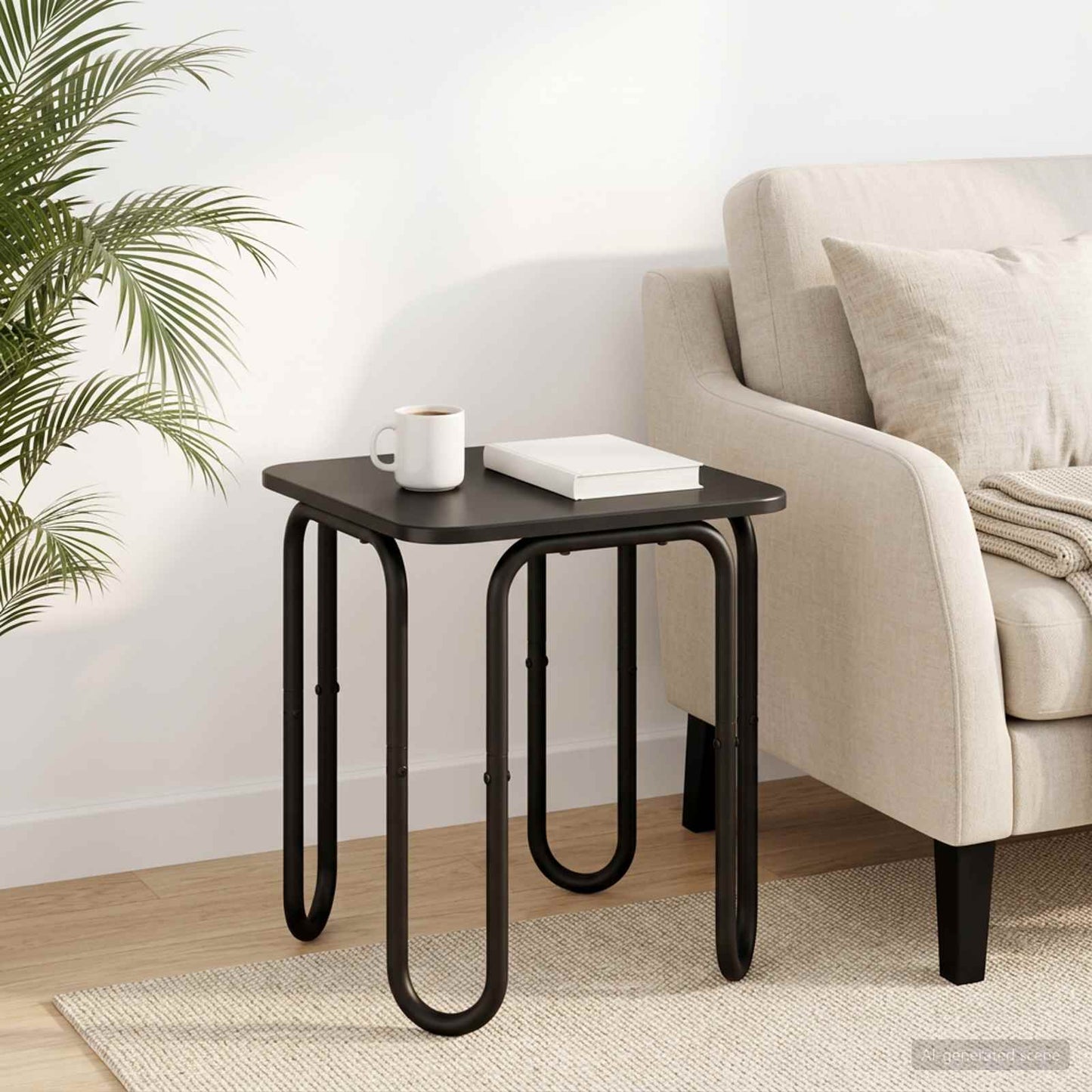 vidaXL Τραπεζάκι σαλονιού Μαύρο 40 x 40 x 45 cm Επεξεργασμένο Ξύλο