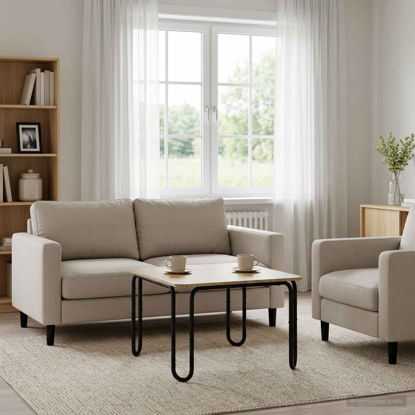 vidaXL Τραπεζάκι σαλονιού Sonoma Δρυς 59 x 59 x 45 εκ