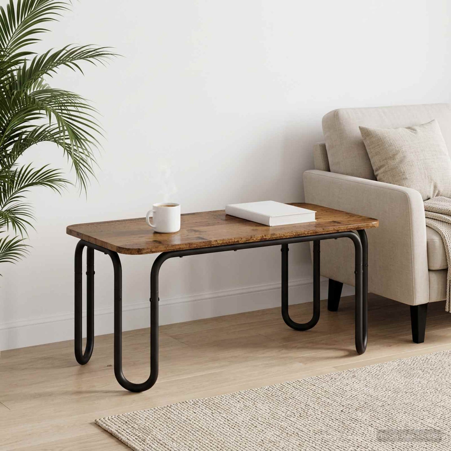 vidaXL Τραπεζάκι σαλονιού Παλαιωμένο ξύλο 100 x 50 x 45 cm