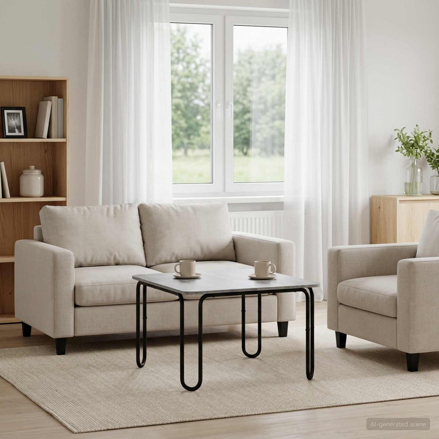 vidaXL Τραπεζάκι σαλονιού Γκρι Sonoma 79,5 x 79,5 x 45 εκ