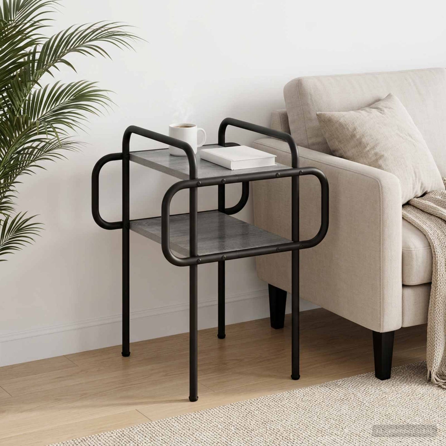 vidaXL Τραπεζάκι σαλονιού Γκρι Sonoma 40 x 40 x 51 εκ