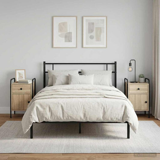 vidaXL Κομοδίνο 2 τμχ. Sonoma Δρυς 35 x 36,5 x 61 εκ