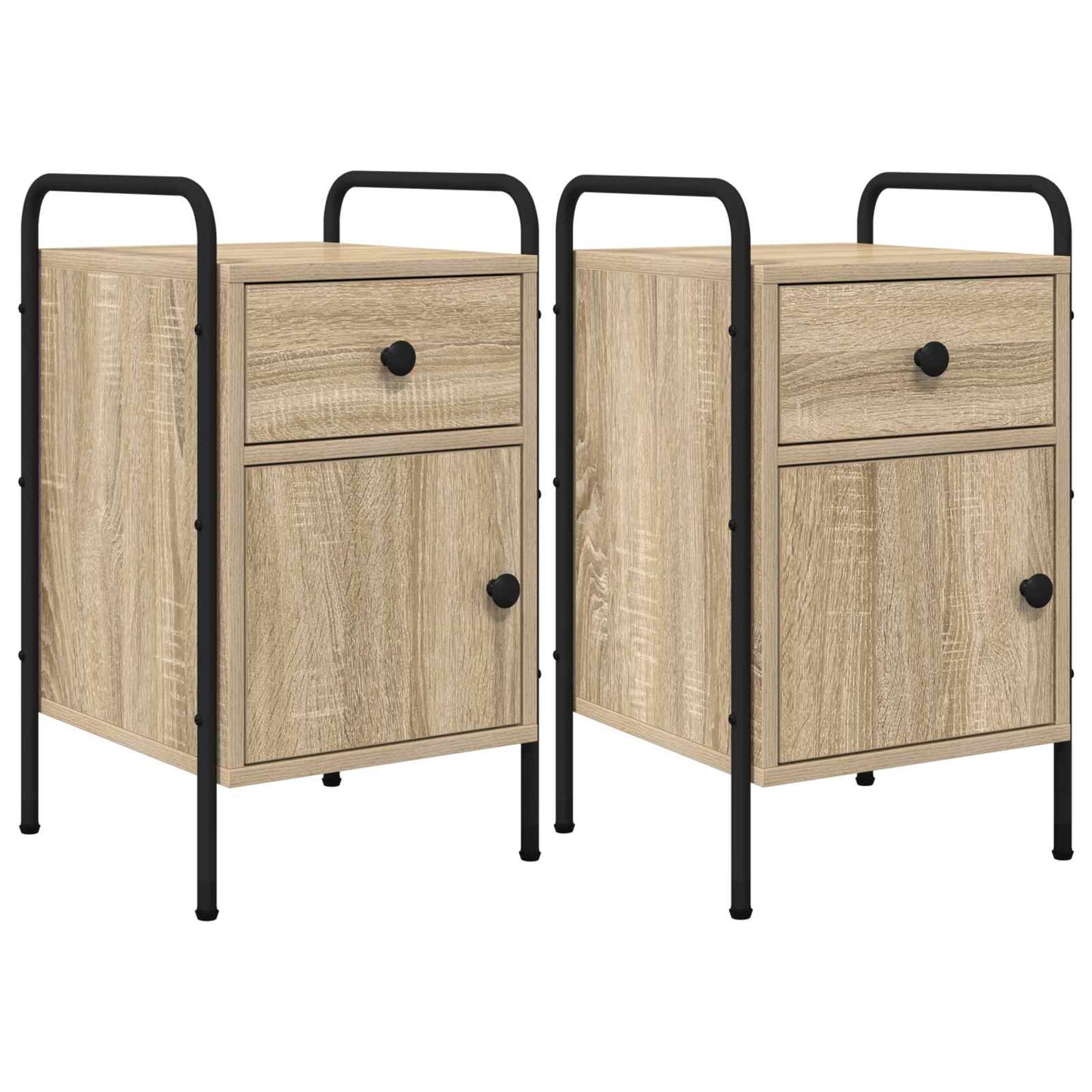 vidaXL Κομοδίνο 2 τμχ. Sonoma Δρυς 35 x 36,5 x 61 εκ