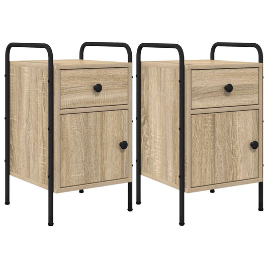 vidaXL Κομοδίνο 2 τμχ. Sonoma Δρυς 35 x 36,5 x 61 εκ