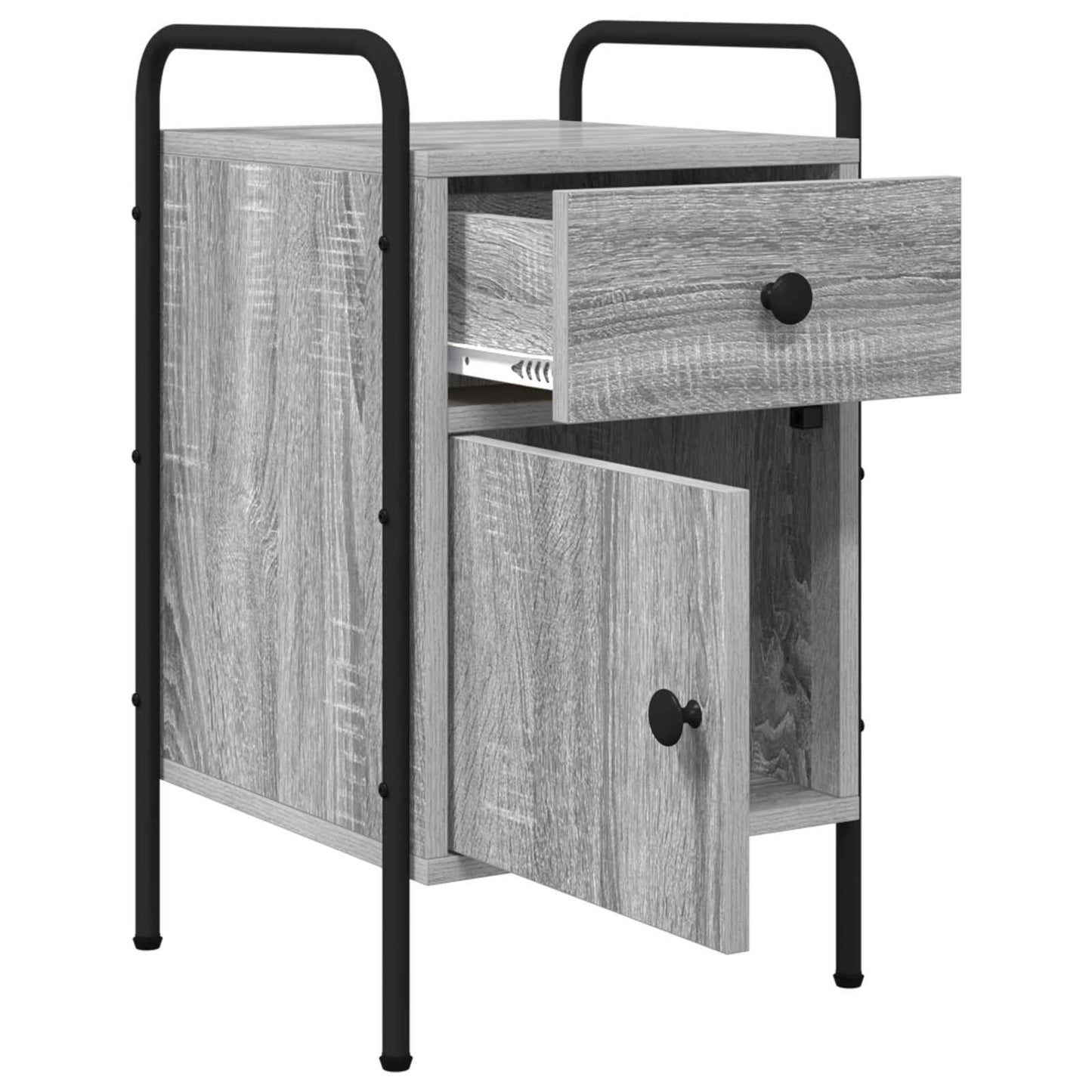 vidaXL Κομοδίνο Γκρι Sonoma 35 x 36,5 x 61 εκ Επεξεργασμένο Ξύλο