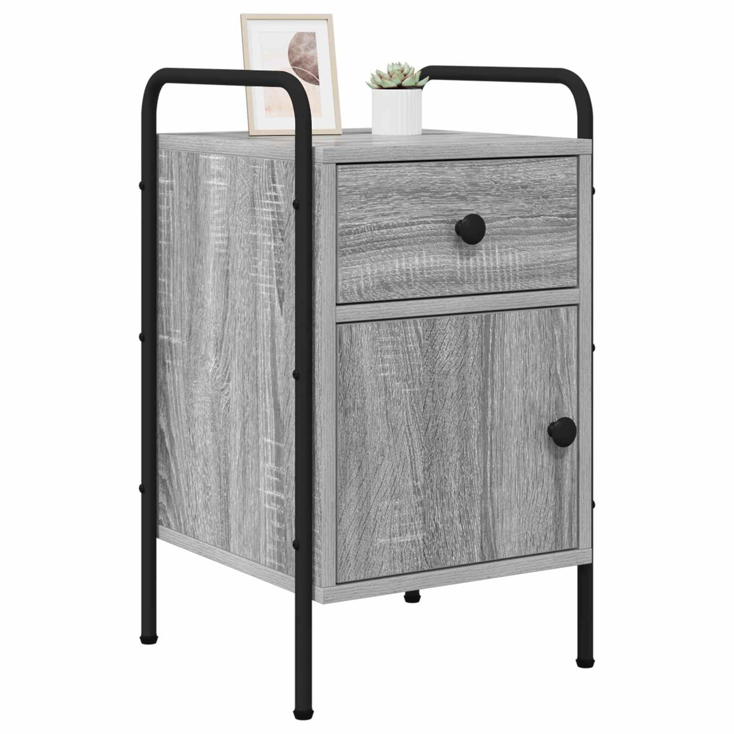vidaXL Κομοδίνο Γκρι Sonoma 35 x 36,5 x 61 εκ Επεξεργασμένο Ξύλο